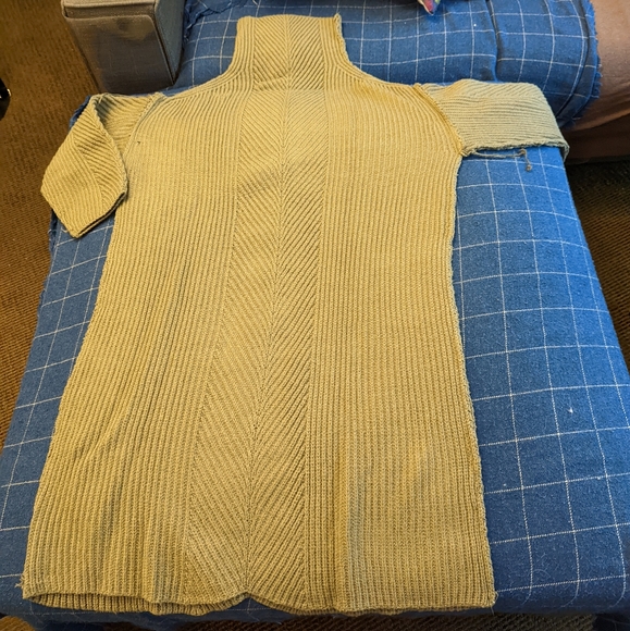 Olive color Sweater dress (midi) - Picture 1 of 2